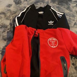 Boy 2T. Guess jacket and adidas sweater